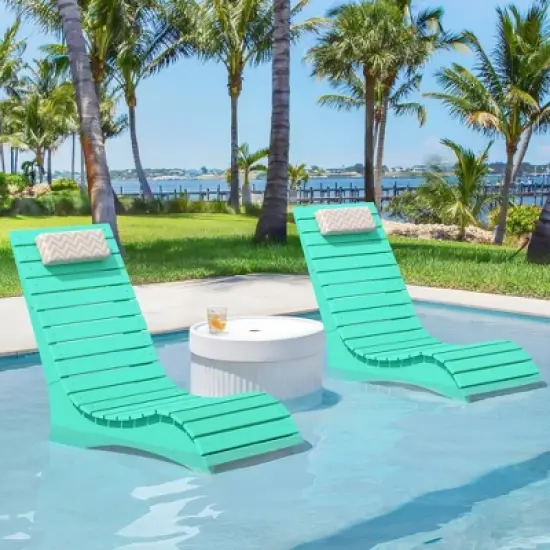 Arceso HDPS Pool Lounge Chairs, Use in Pools Lounge Chairs up to 10-Inches of Water, Chaise Chairs with Headrest image {5}