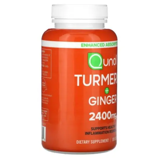 Qunol Turmeric + Ginger, 105 Capsules (800 mg per Capsule) image {3}