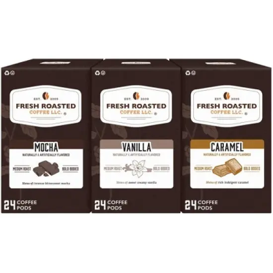 Fresh Roasted Coffee - Flavored Favorites Coffee Variety Pack - 72CT Single Serve Pods image {9}
