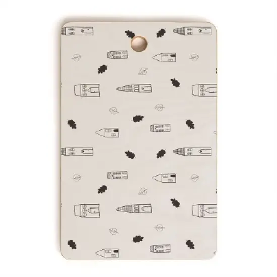 Menina Lisboa Little Scandinavian Houses Cutting Board - Rectangle image {3}