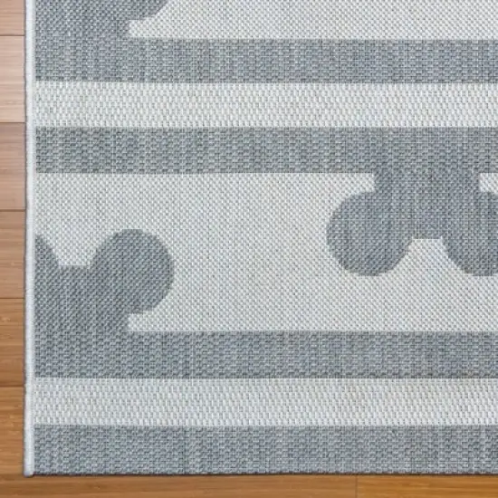 Mickey Mouse & Friends Peek A Boo Outdoor Rug Gray image {1}