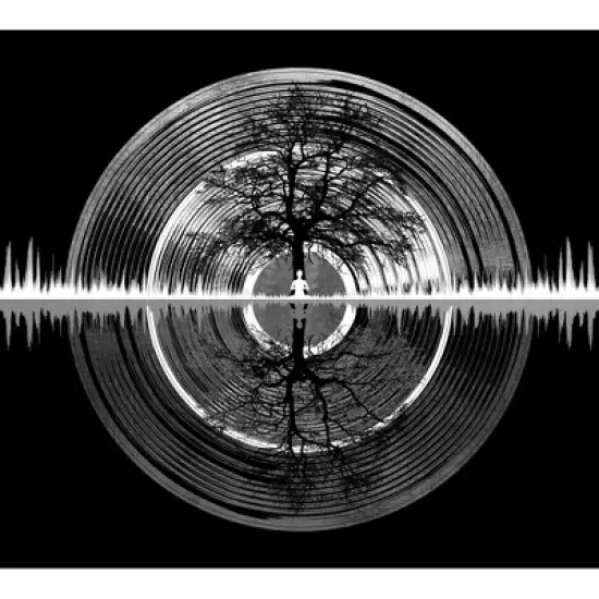 Women's Design By Humans Nature Sounds Night Oak Tree By Maryedenoa Racerback Tank Top image {1}