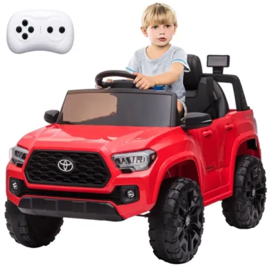 Officially Licensed Toyota Tacoma 12V Kids Ride On Car, Kids Electric Vehicles with Parent Remote Control image {9}