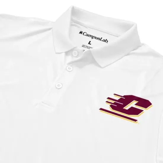 Men's Central Michigan University Adult Polo Left Chest Logo image {3}
