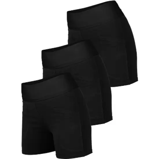 Blis 3 Pack Shorts for Women Foldover Biker Shorts For Women High Waisted Workout Yoga Shorts Booty Shorts For Women image {4}