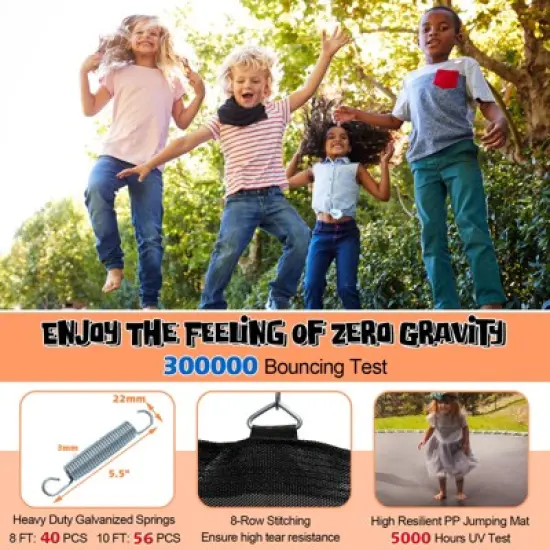 Infans 10FT Recreation Trampoline W/Exclusive Flower Shape Enclosure Net image {3}