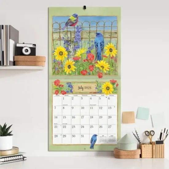 Lang 2024 Wall Calendar 12"x12" Garden Birds image {3}