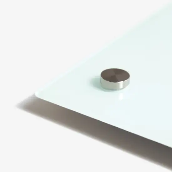 U Brands 36" Square Glass Frameless Dry Erase Board White Frosted Surface image {1}