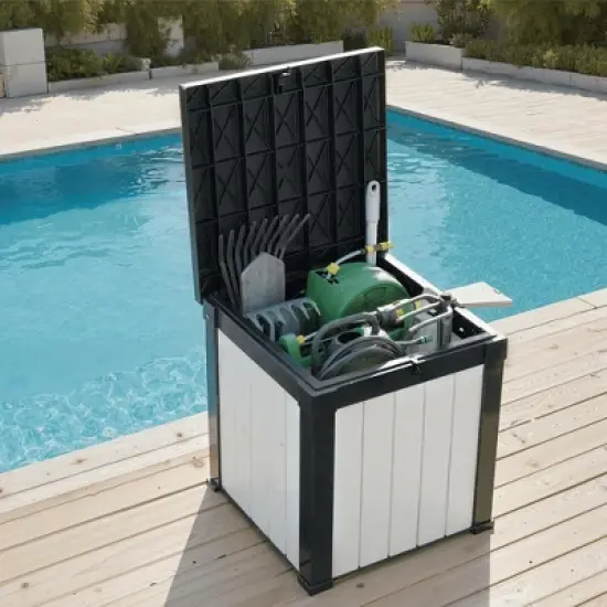 MAYEERTY 50 Gallon Large Capacity Outdoor Deck Box for Patio Furniture Cushions, Pillow with Wheels image {3}