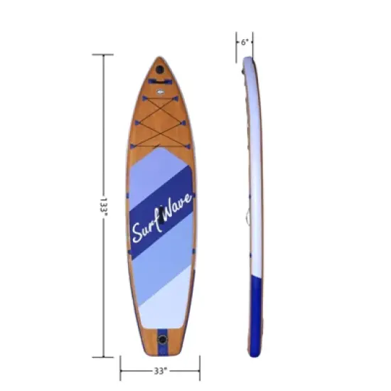 DSVIMOY 11' Stand Up Paddle Board with Accessories, Purple & Brown, 132"*33"*6" image {2}