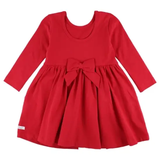 RuffleButts Baby Girls Long Sleeve Twirl Dress image {1}