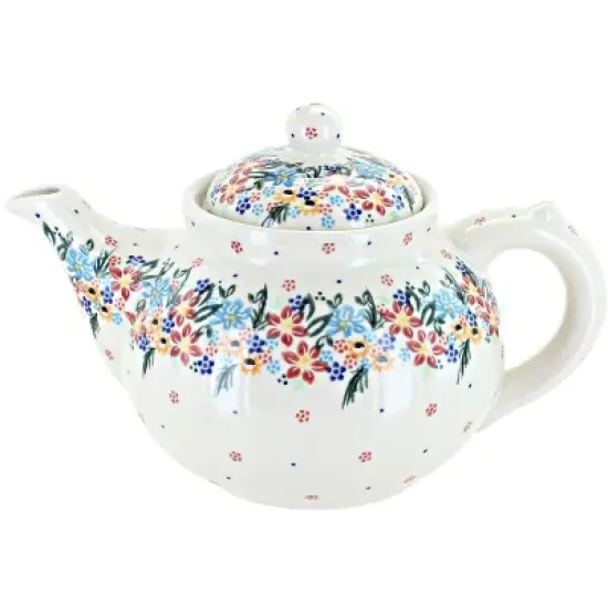 Blue Rose Polish Pottery 18 Vena Teapot image {11}