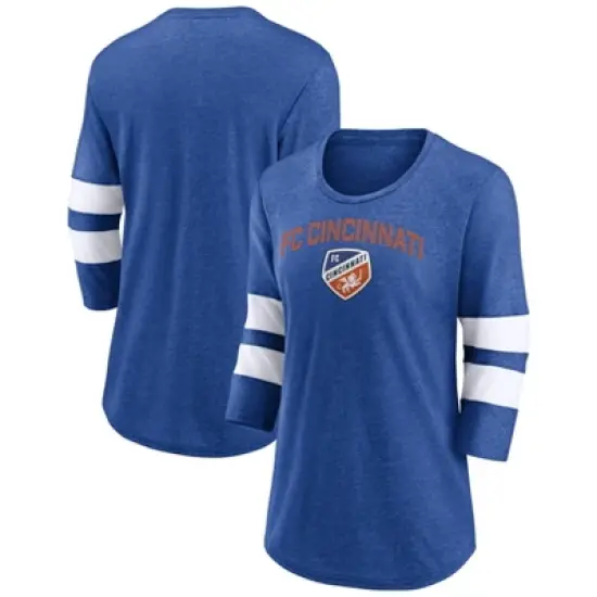 MLS FC Cincinnati Women's 3/4 Sleeve Tri-Blend T-Shirt image {3}