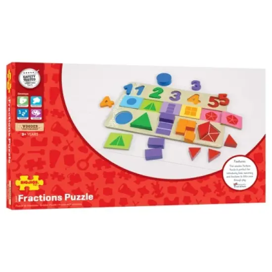 Bigjigs Toys My First Fractions Wooden Educational Toy image {1}