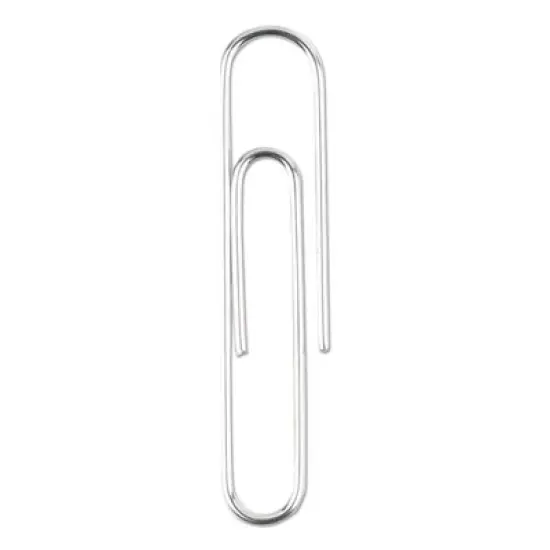 ACCO Recycled Paper Clips, #1, Smooth, Silver, 100 Clips/Box, 10 Boxes/Pack image {2}