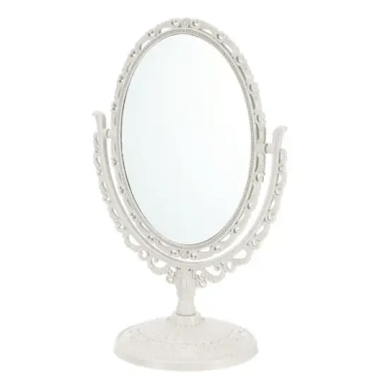 Unique Bargains Oval Shaped Double Sided 360&deg; Rotating Makeup Mirror 1 Pc image {6}