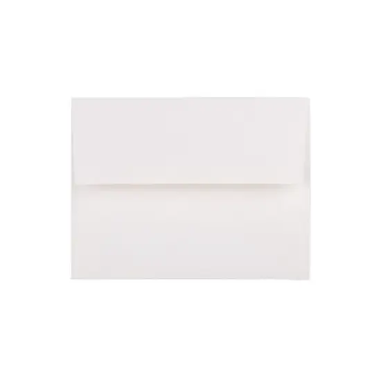 JAM Paper A2 Strathmore Invitation Envelopes 4.375 x 5.75 Bright White Linen 66670 image {2}