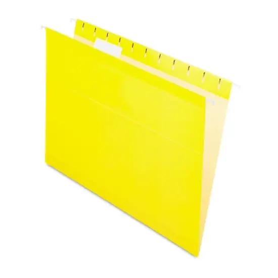 Pendaflex Reinforced Hanging Folders 1/5 Tab Letter Yellow 25/Box 415215YEL image {7}