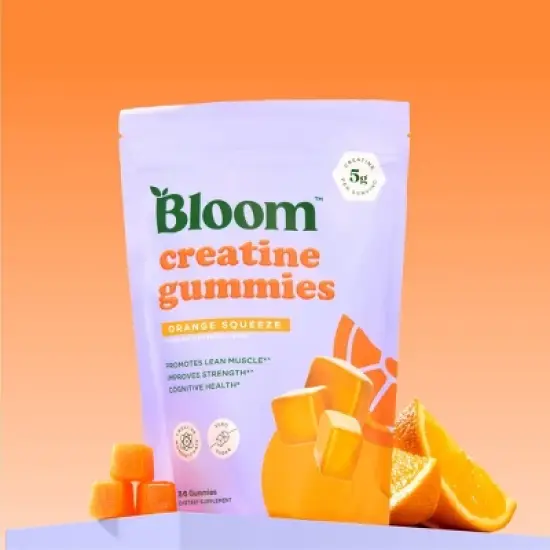BLOOM NUTRITION Creatine Monohydrate Gummies - Orange Squeeze - 12ct image {1}