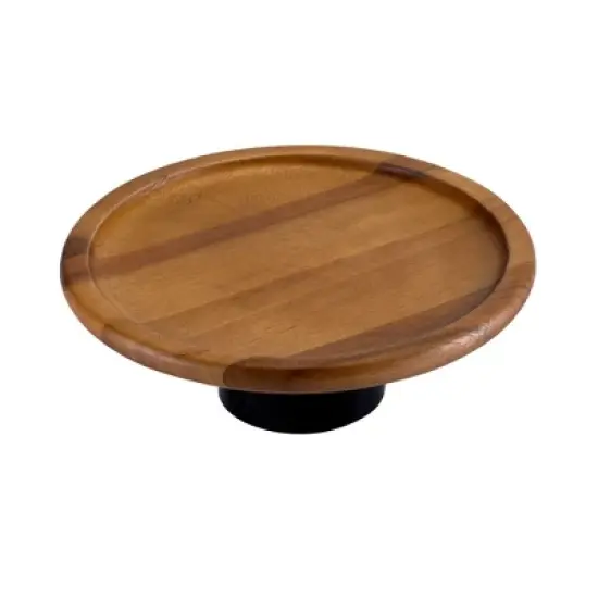 Kalmar Home Acacia Wood 10" Cake Stand image {3}