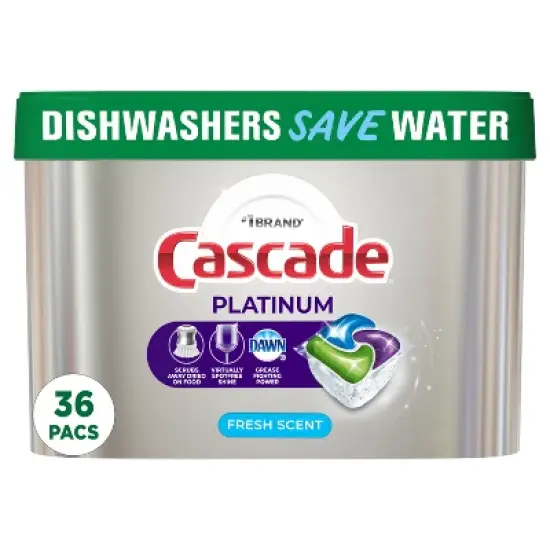 Cascade Platinum ActionPacs Dishwasher Detergents - Fresh Scent image {15}