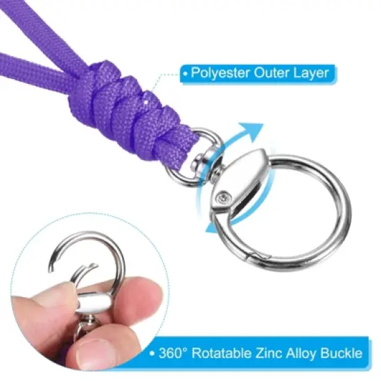 Unique Bargains Keys Whistle ID Card Holder Badge Lanyards with Rotatable Clasps 18.9" image {3}