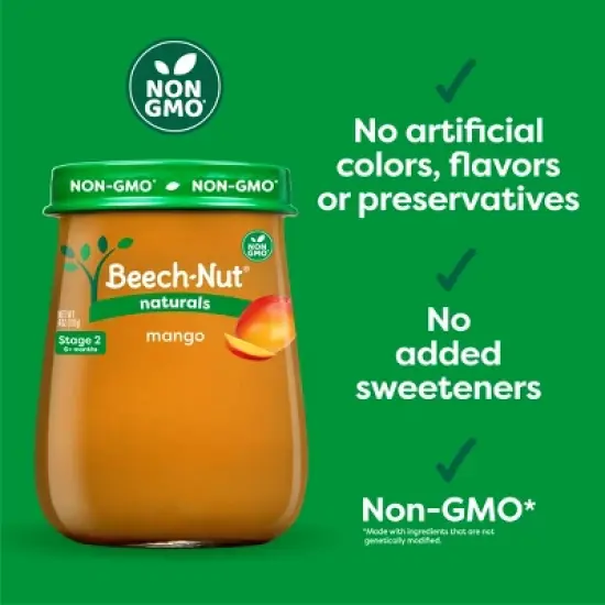 Beech-Nut Non-GMO Naturals Mango Baby Food Jar - 4oz image {6}
