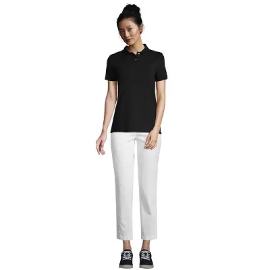 Lands' End Women's Tall Mesh Cotton Short Sleeve Polo Shirt image {3}