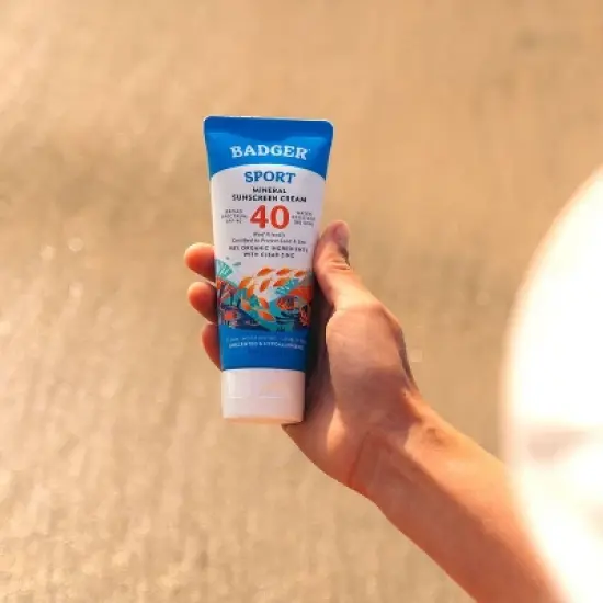 Badger Sport Mineral Sunscreen Cream - SPF 40 - 2.9 fl oz image {3}