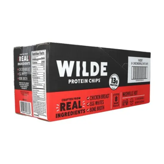 Wilde Brands Protein Chips, Nashville Hot, 8 Bags, 1.34 oz (38 g) Each image {4}