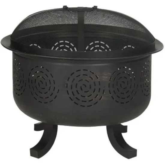 Negril Outdoor Fire Pit - PIT1016 - Copper/Black - Safavieh image {3}