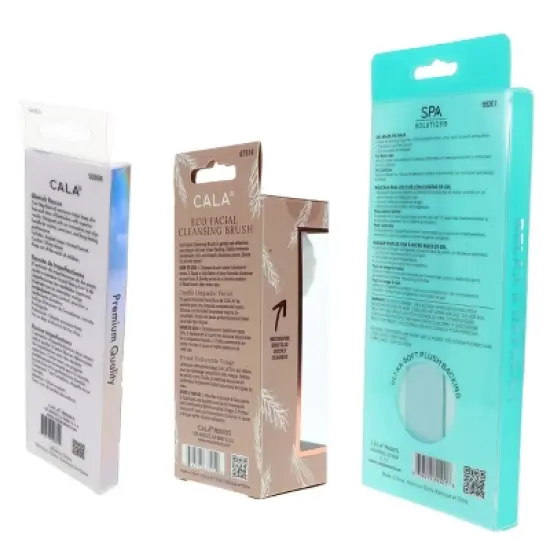 CALA Dual Action Facial Cleansing Brush Sage, Spa Solutions Gel Beads Eye Mask Aqua & Mint Blemish Rescue Soft Touch Kit 2 pc Combo Pack image {4}