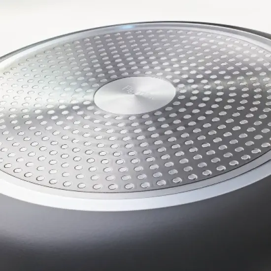 12" Nonstick Hard Anodized Aluminum Frypan with Cover Dark Gray - Figmint&trade; image {4}