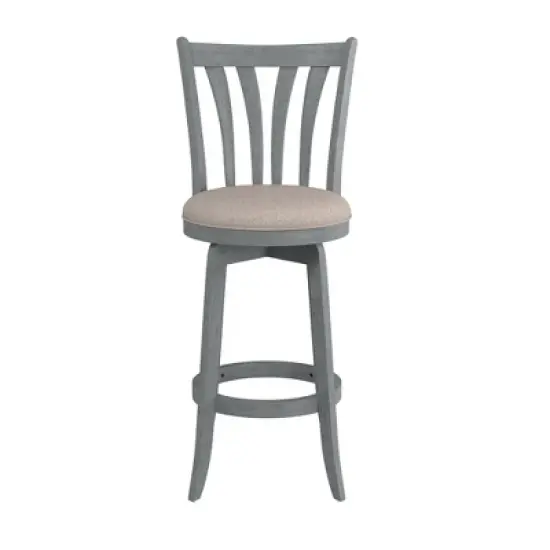30" Savana Swivel Height Barstool Blue Wirebrush/Cream - Hillsdale Furniture image {3}