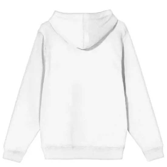 Mimi & Neko Cute Characters Men's White Graphic Hoodie image {2}
