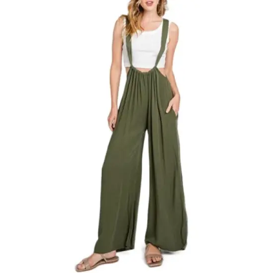 August Sky Women's Suspender Style Jumpsuit image {4}
