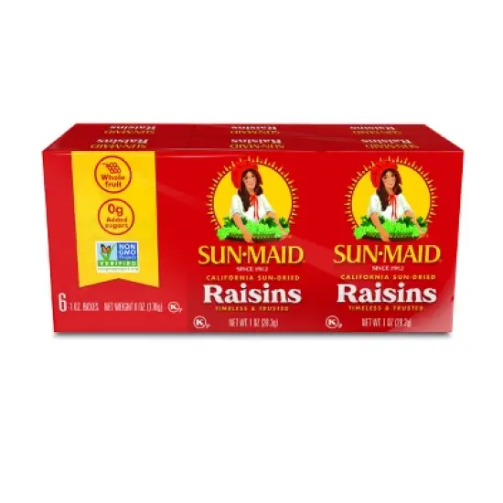 Sun-Maid California Sun-Dried Raisins - 1oz / 6ct image {9}