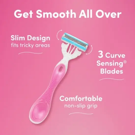 Schick Hydro Silk All-Over Smooth 3 Blade Disposable Razors - 3ct image {2}
