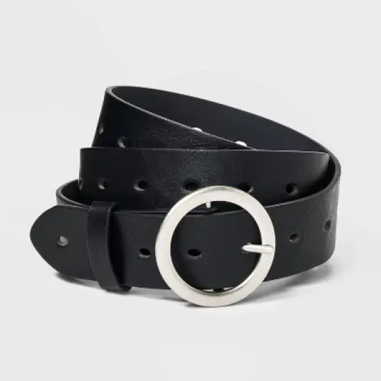 Women's Leather Belt - Ava & Viv&trade; Black image {3}
