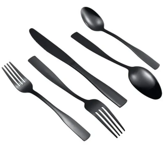 J&V TEXTILES 40-Piece Stainless Steel Flatware Silverware Set for 8 image {5}