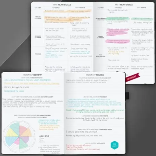 Undated PRO Schedule Planner Weekly/Monthly Black - Clever Fox image {4}