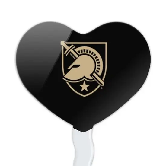 United States Military Academy Primary Logo Heart Love Cupcake Picks Toppers Decoration Set of 6 image {1}