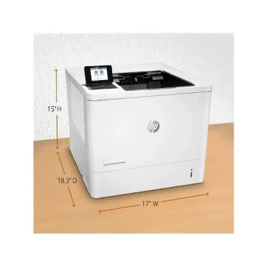 HP LaserJet Enterprise M607n Laser Printer, Black And White Mobile Print Up to image {5}