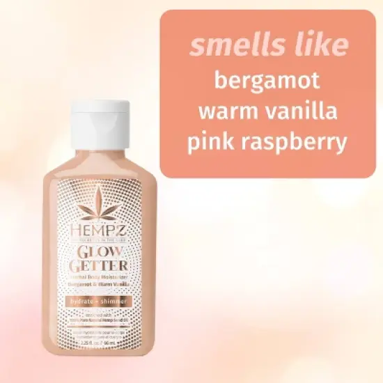 Hempz Glow Getter Moisturizing Body Lotion - Shimmer & Bergamot/Vanilla - Travel-Size - 2.25 fl oz image {4}