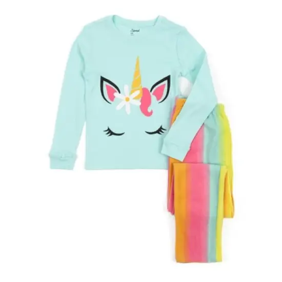 Leveret Kids Cotton Top and Fleece Pants Pajamas image {10}