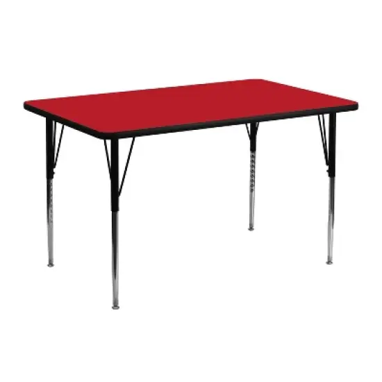 Emma and Oliver 24x48 Rectangle HP Laminate Adjustable Activity Table image {3}