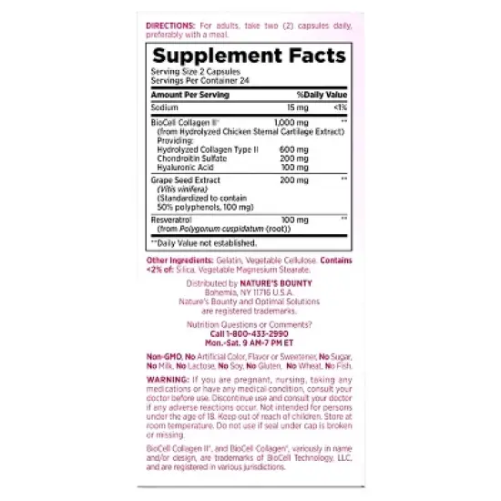 Nature's Bounty Optimal Solutions Ultra Collagen Booster Capsules - 48ct image {3}