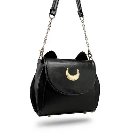 Gearonic Moon Lady Handbag Kitty Cat Ears Faux Leather Shoulder Bag Purse image {3}