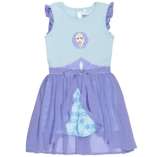 Disney Princess Moana Frozen Rapunzel Jasmine Belle Girls Romper and Skirt Toddler image {9}