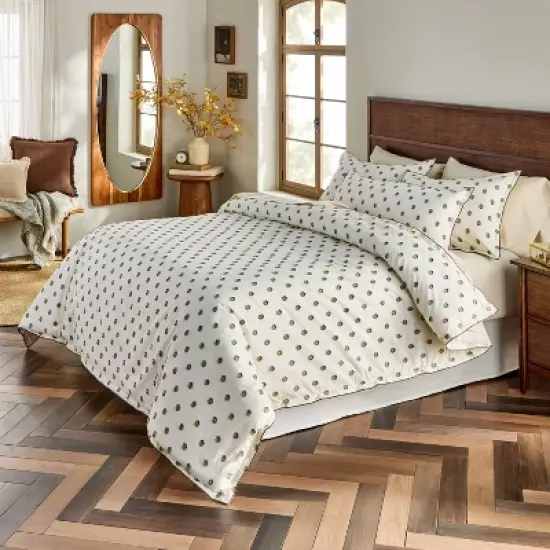 Clip Dobby Comforter Green - Hearth & Hand&trade; with Magnolia image {1}